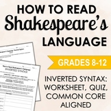 Shakespeare's Language: Inverted Syntax - Editable
