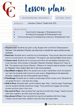 Preview of Shakespeare's Macbeth : Acting with text