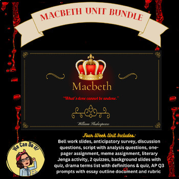 Preview of Shakespeare's "Macbeth" Play Unit Bundle 
