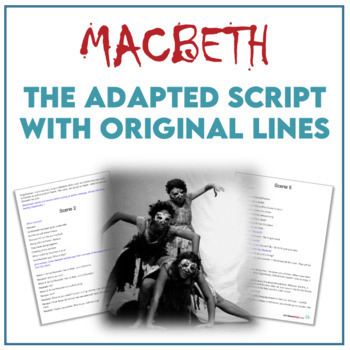 Preview of Shakespeare's Macbeth Script Adapted for Middle School Reader's Theatre Drama