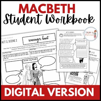 Preview of Shakespeare's Macbeth - Student Activity Workbook - Digital and Print