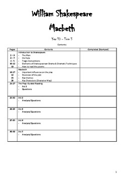 Shakespeare's Macbeth Study Guide by Jordan Burt | TPT