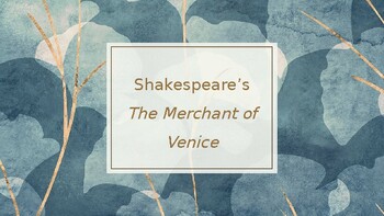 Preview of Shakespeare's Merchant of Venice Unit