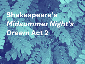 Preview of Shakespeare's Midsummer Night's Dream Act 2