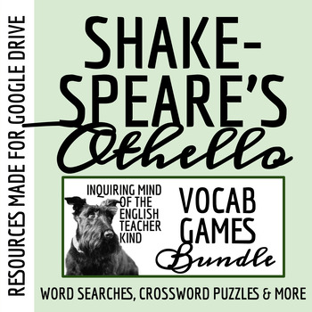 Preview of Shakespeare's Othello Vocabulary Games for High School Bundle (Google Drive)