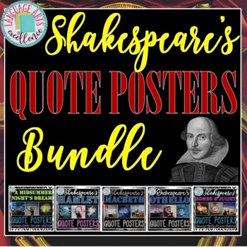 Preview of Shakespeare's Plays Quote Posters GROWING BUNDLE