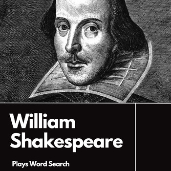 Preview of Shakespeare's Plays Word Search Activity: No Prep, Minimal Marking