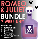 Shakespeare's Romeo & Juliet Unit Bundle-Worksheets, Activ