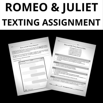 romeo and juliet texting assignment