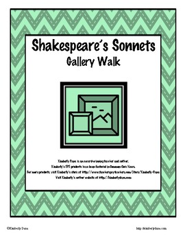 Preview of Shakespeare's Sonnets Gallery Walk
