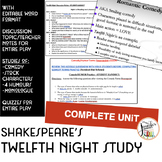 Shakespeare's Twelfth Night Complete Unit