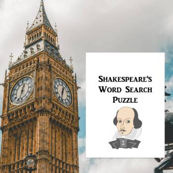 Preview of Shakespeare's Word Search Puzzle - Shakespeare's Famous Words