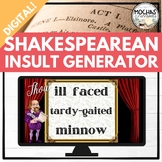 Shakespearean Insult Digital Generator - Middle and High School