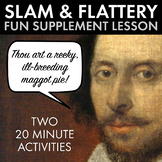 Shakespearean Slam, Insults & Flattery Contests, for ANY Shakespeare Play, CCSS