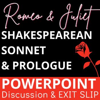 Preview of Introduction to Shakespearean Sonnet and Romeo and Juliet Prologue and Play