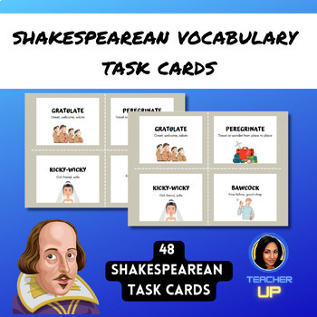 Preview of Shakespearean Vocabulary Task Cards