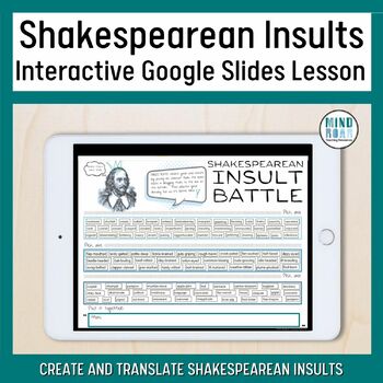 Preview of Shakespearean insults lesson for ANY play digital activity
