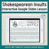 Shakespearean insults lesson for ANY play digital activity