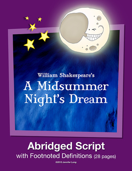 Preview of A Midsummer Night's Dream-Abridged Play Script