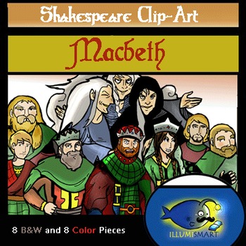 Preview of Shakespeare's "Macbeth"Clip-Art (16 pc. BW and Color!)