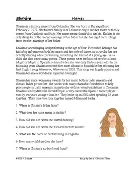 Preview of Shakira Biography on Famous Colombian Singer (English Version)