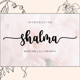 Shalma Font- Script Handwritten with Swash, Cute Women Hol
