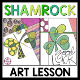 Saint Patricks Day Activities: Shamrock Art Lesson, Art Sub Plans