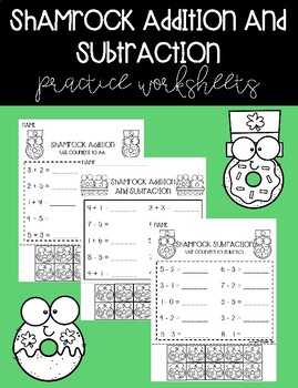 Preview of Shamrock Addition and Subtraction Practice
