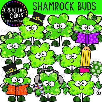 Preview of Shamrock Buds: St. Patrick's Day Clipart {Creative Clips Clipart}