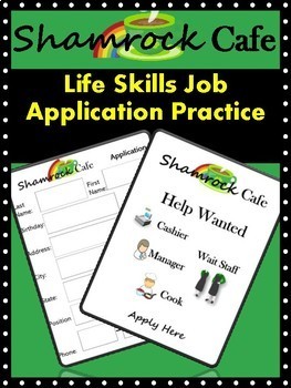 Preview of Shamrock Cafe: Life Skills Job Application Practice