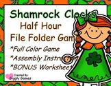 Shamrock Clocks Half Hour File Folder Game