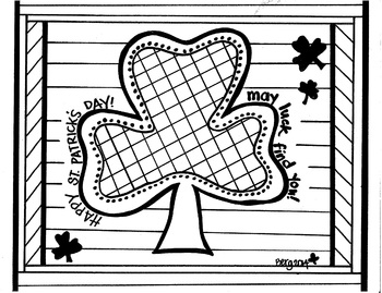 Preview of Shamrock Coloring Sheet