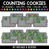 Shamrock Cookie Counting Clipart + FREE Blacklines - Comme