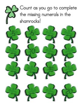 Preview of Shamrock Counting Fill-in-the-Blank