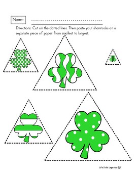 Preview of Shamrock Cut and Sort