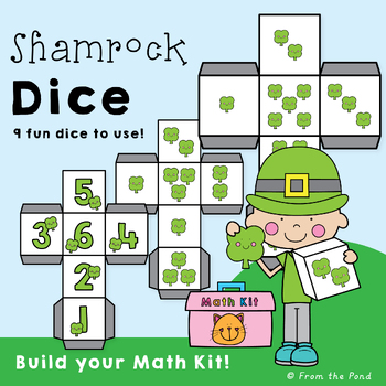 Preview of Shamrock Dice for St Patrick's Day Math Activities
