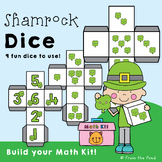 Shamrock Dice for St Patrick's Day Math Activities