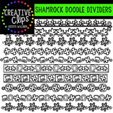 Shamrock Doodle Dividers {Creative Clips Digital Clipart}