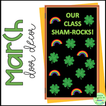 Preview of Shamrock Door Decor | St. Patrick's Day | March Bulletin Board
