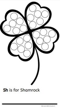 Shamrock Dot Art/Diagraph Page Sh is for Shamrock | TPT