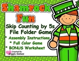 Shamrock Fun Skip Counting by 5s File Folder Game