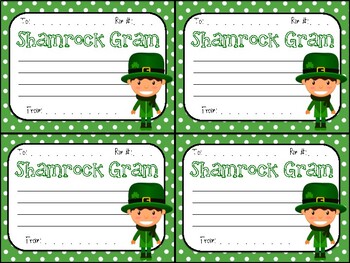 Preview of Shamrock Gram for Classmates, Team, Coworkers (St. Patrick's Day)