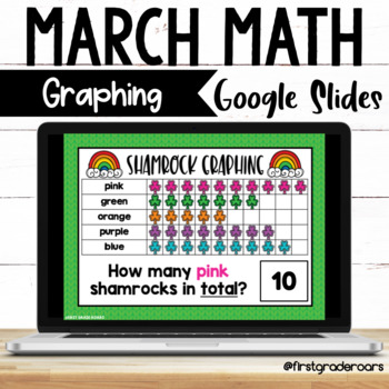 Preview of Shamrock Graphing | March Google Slides | Distance Learning