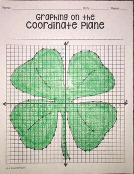 Preview of Shamrock - Graphing on the Coordinate Plane Mystery Picture