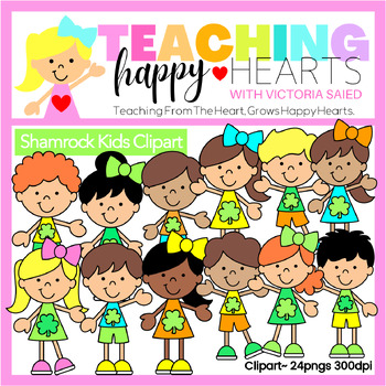 Preview of Shamrock Kids Clipart