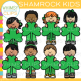 Shamrock Kids Saint Patrick's Day Clip Art