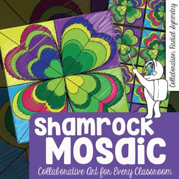 Preview of Shamrock Mosaic - Shamrock Coloring Sheets - St. Patrick's Day Activity