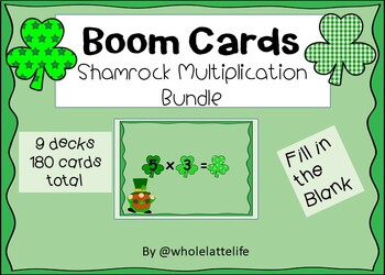 Preview of Shamrock Multiplication Flash Cards 2-9
