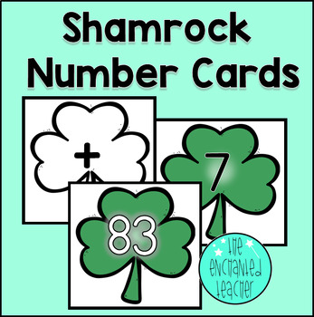 Preview of Shamrock Number Cards | St. Patrick's Day Math