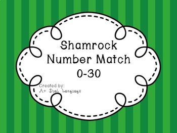 Preview of Shamrock Number Match